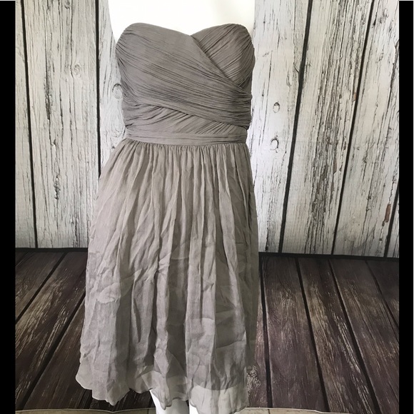 J. Crew Dresses & Skirts - 🎈J. CREW silk Chiffon gray Dress size 4 D68